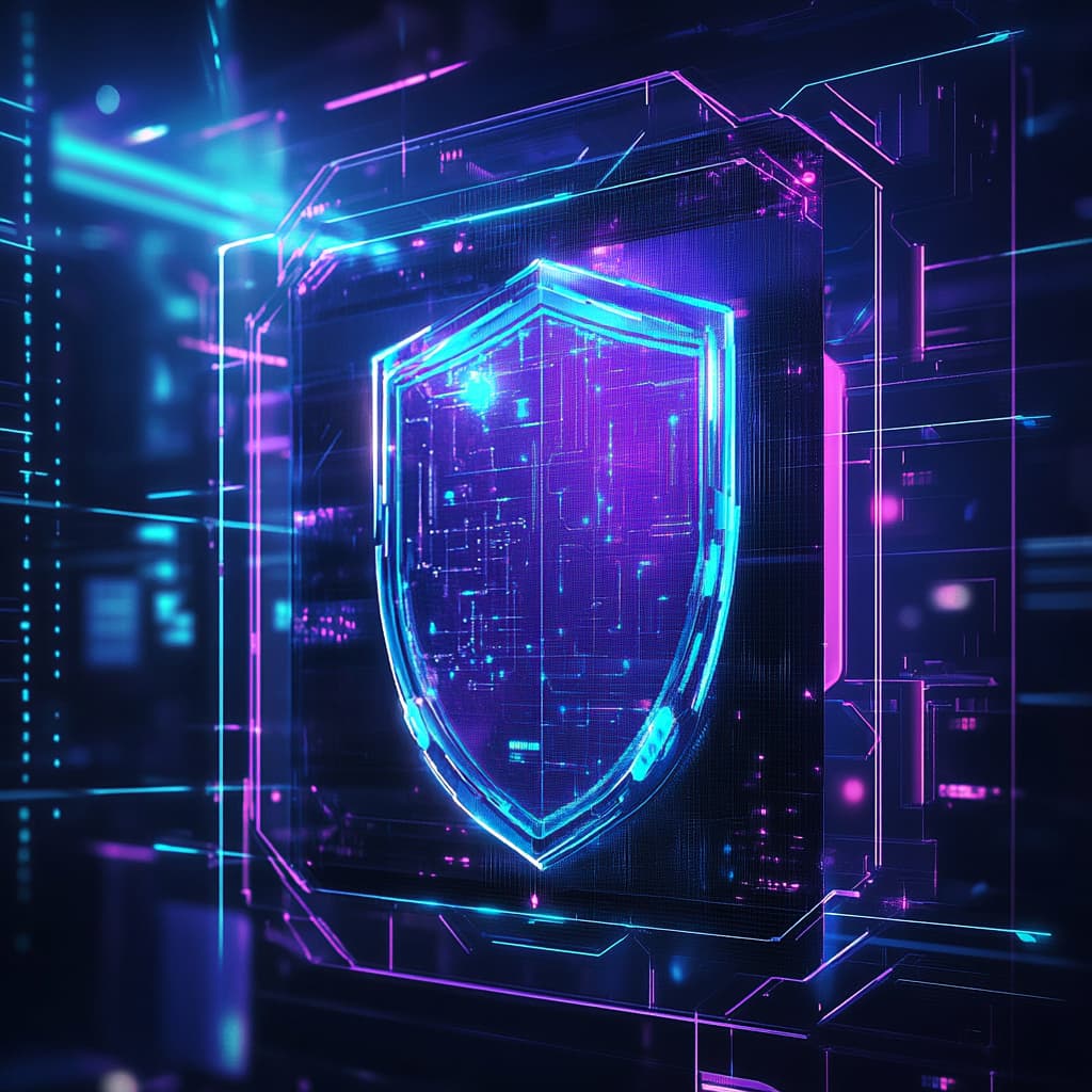 futuristic, high-tech of a cybersecurity lock